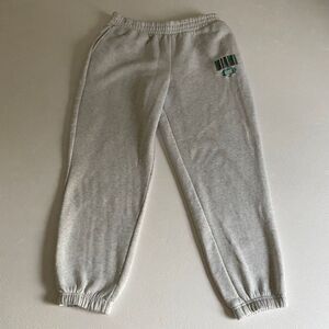 Miami Sweatpants Women’s Large Gray Fleece Joggers Elastic Waist